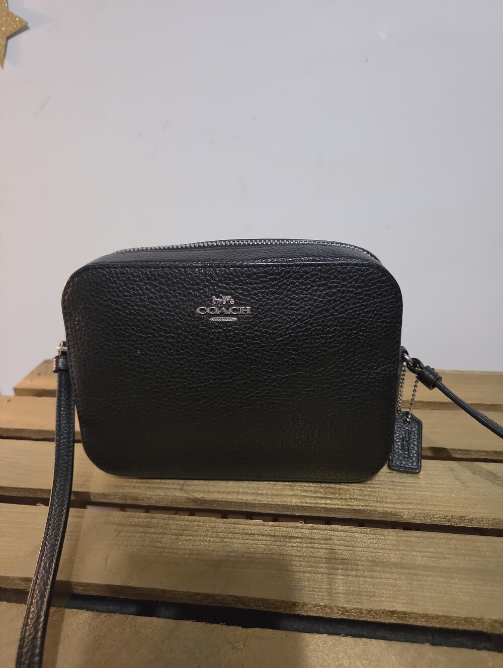 Coach Black Leather Crossbody Bag
